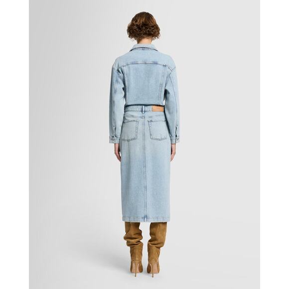 7 For All Mankind Relaxed Denim Dress - Picture 3 of 12